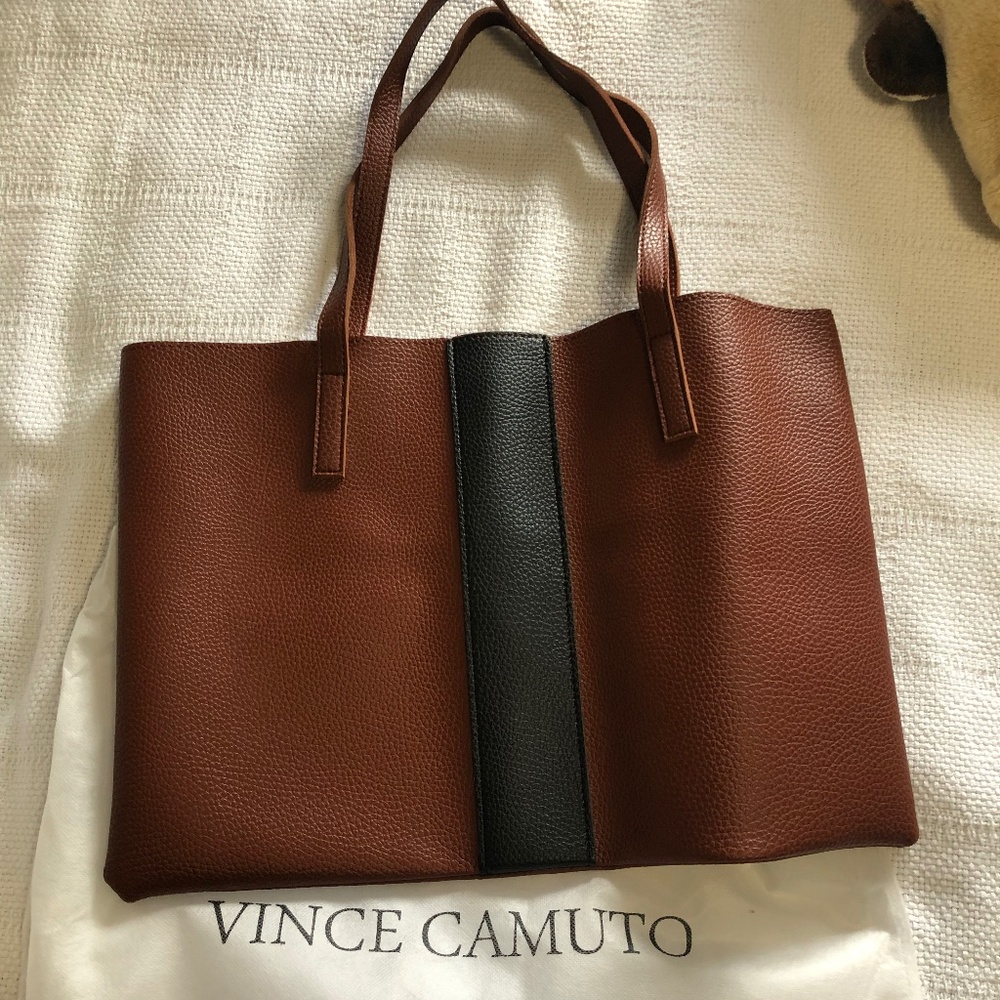 Vince Camuto Brown and Black Tote
